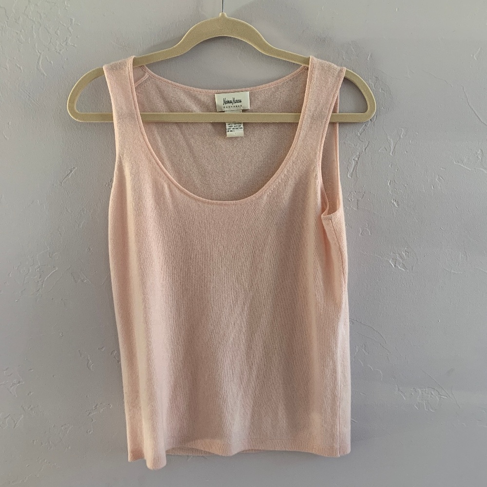 Neiman Marcus Cashmere Collection Pink Tank Top M